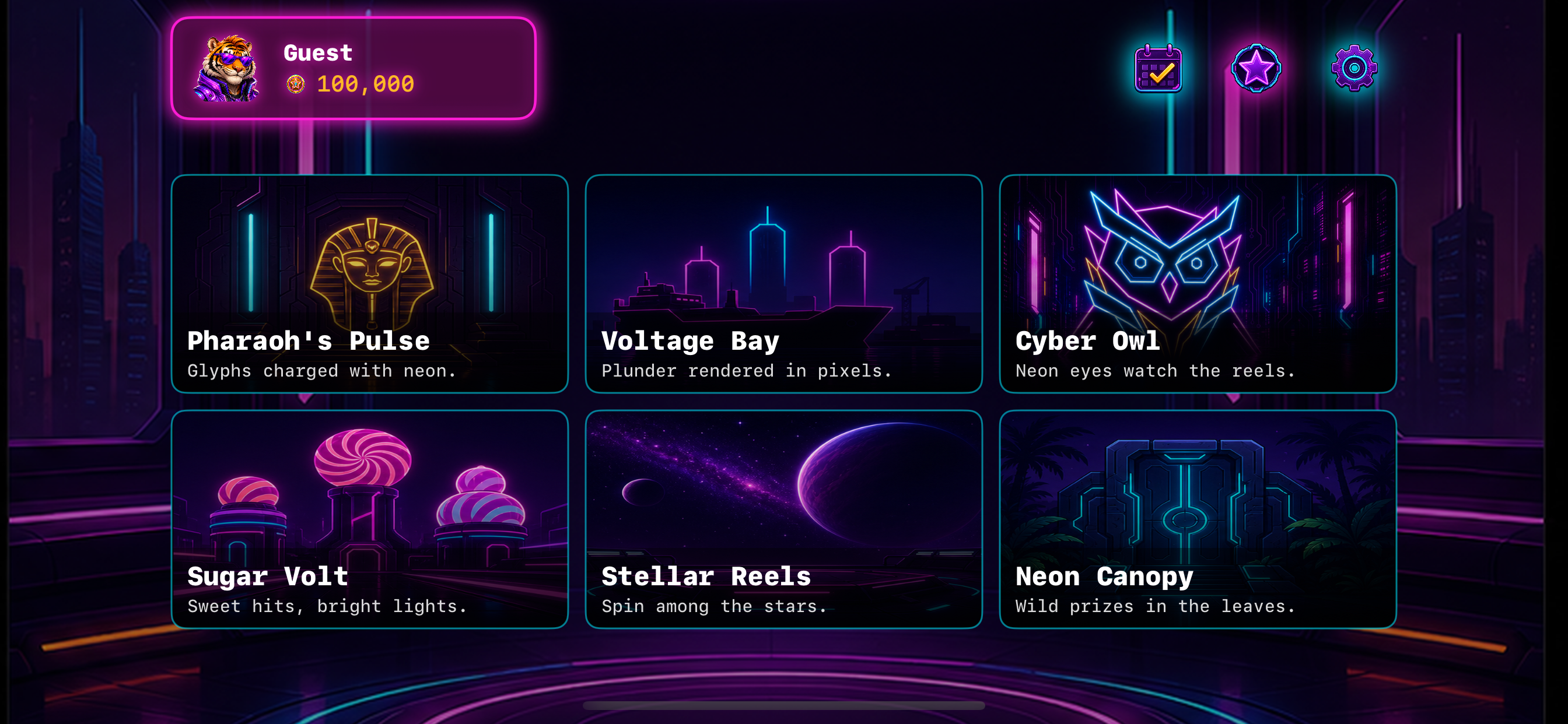 Neon Fever Casino gameplay screenshot 1