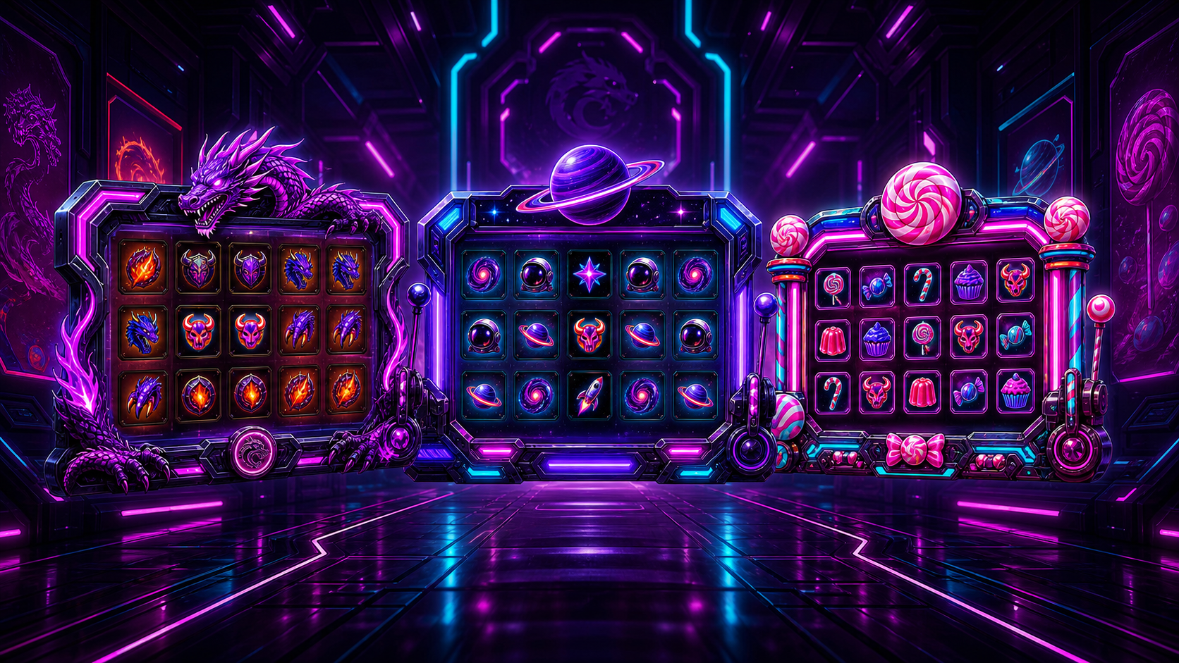 Neon Fever Casino themed reel portals